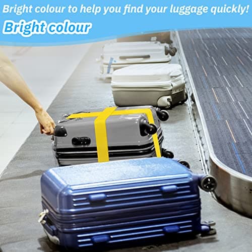 2Pcs Suitcase Straps Set, Adjustable Suitcase Straps, Heavy Duty Luggage Straps with Quick Release Buckle, Travel Accessories Thickened Luggage Belt for Suitcase Baggage — view 5