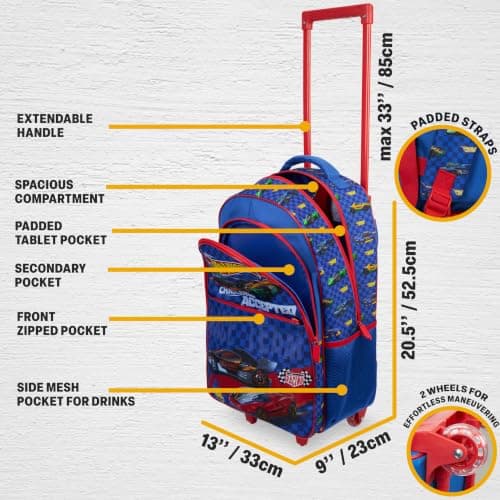 Get Trend Hot Wheels Boys Trolley Bag for Travel and School — view 4