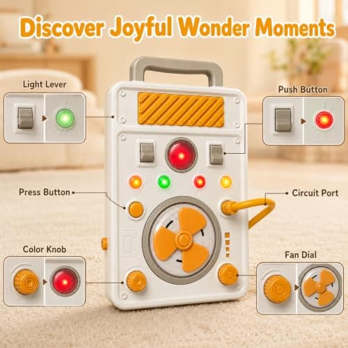 Kdoliti Montessori Busy Board 1+ Year Old,Sensory Toys for Babies,Toddler Travel Toys for 1 2+ Year Old,Baby Toy for 1 2 Year Old Boy Girl,Montessori Toys for 1 2 3 Year Old Girls Boys Birthday Gifts — view 2