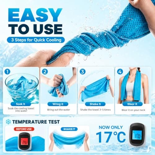 VAKKI Cooling Towels, 2 Pack (40"X12")-100*30cm — view 3