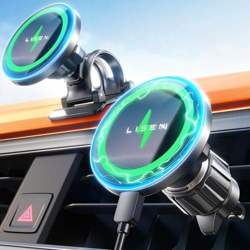 LISEN for Magsafe Car Mount Charger Magnetic Phone Holder for Car Wireless