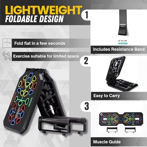 Beast Mode Gear Push Up Board 24 in 1, Resistance Band, Foldable, Home Gym — view 5