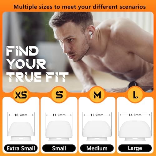 Inesore Replacement Ear Tips for AirPods Pro 1/2, 4 Size-White — view 2