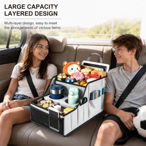 LLPHOACI Car Seat Organiser Van Organiser Front Back Seat Storage — view 2