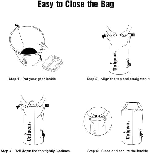 Unigear Waterproof Dry Bag 2L-55L with Phone Pouch for Swimming Kayaking — view 5