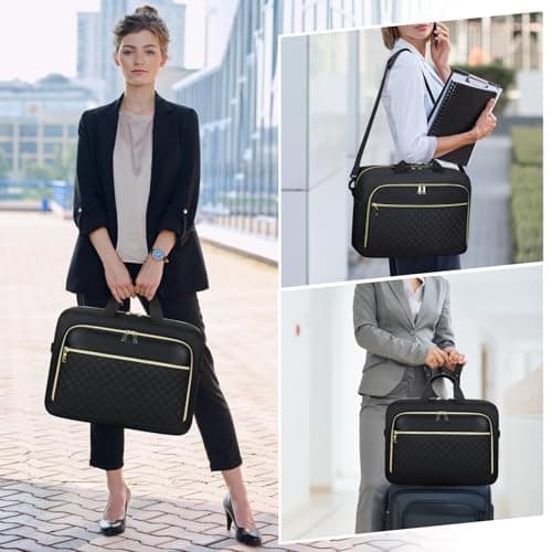 NEWHEY Laptop Bag for Women 17.3 inch Large Briefcase Teacher Work Bag — view 2