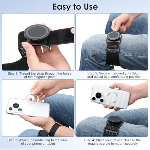 EEEKit Magnetic Thigh Mount for Tablets and Phones, Tablet Holder for Bed — view 4