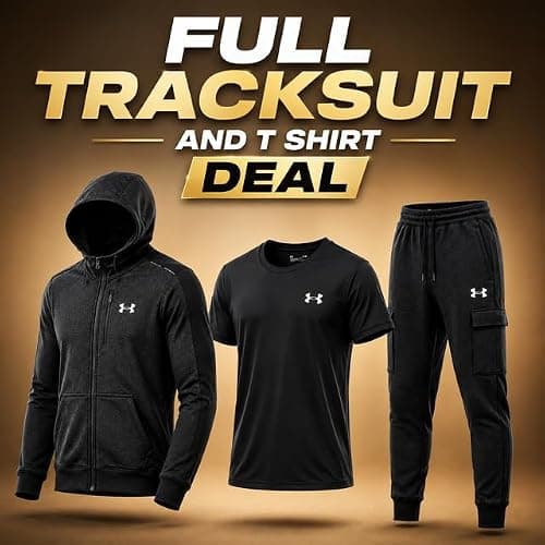 Under Armour Men's 3-Piece Tracksuit & T-Shirt Bundle Set — view 2
