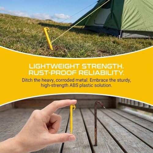 24 Pcs Plastic Tent Pegs Heavy Duty Screw-in Stakes Camping Garden — view 4