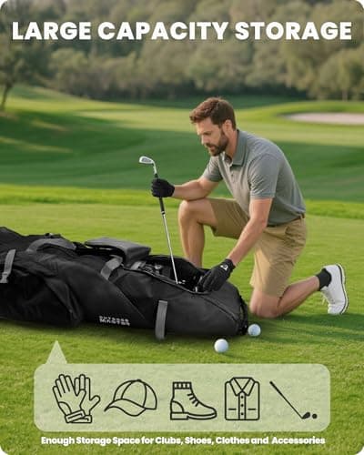 OutdoorMaster Padded Golf Travel Bag with Reinforced Wheels — view 5