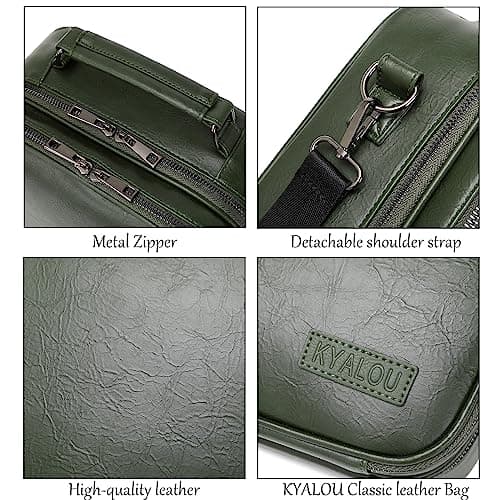 KYALOU Electronics Travel Organizer, Large Electronic Accessories Cable Case with Adjustable Dividers, Waterproof Tech Storage Bag Gifts with Double Layers for Cord, Charger, Power Bank - Olive Green — view 2