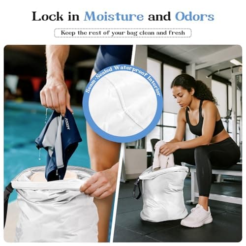 CANBOX Travel Laundry Bags, 2 Pcs Waterproof Wet Dry Separation Bags — view 4