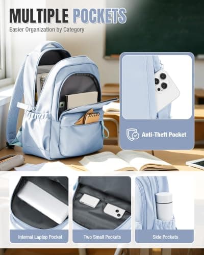 HYC00 School Backpack Secondary Women High School Bag for Teenager Girl Boy — view 3