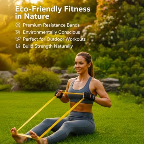 5 Levels Resistance Bands Set with Door Anchor & Handles - Heavy Duty Pull Up Assist Bands for Men & Women, Home Gym Workout, Strength Training, Yoga, Physical Therapy and Stretch Mobility — view 4