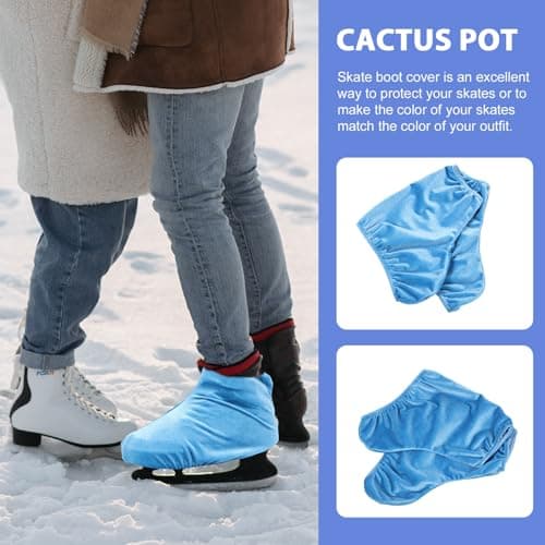 Blue Skate Boot Covers, Polyester Wear Resistant Protection for Skates — view 4