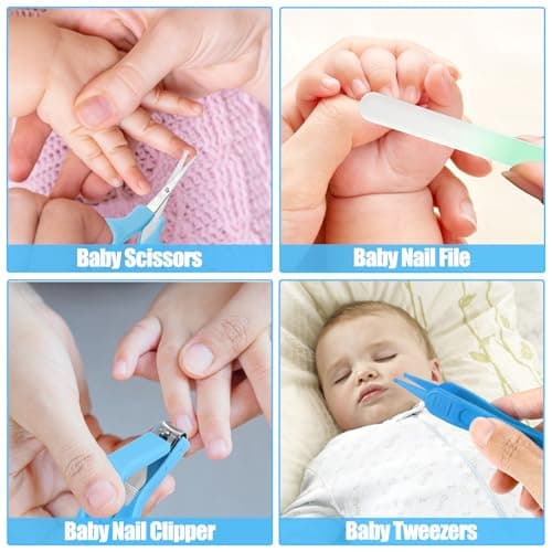 POPYJAN Baby Healthcare and Grooming Kit for Newborn Kids, 36PCS Upgraded Safety Care Kit, Nursery Health Set, Products Blue-18pcs — view 3