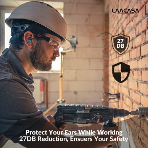 LAACASA Ear Plugs for Sleeping, 7 Pairs Blue with Case, 27dB Noise Cancelling Reusable Silicone Ear Plugs, Waterproof Soft Earplugs for Snoring, Travel, Study, Swimming, Concerts & Work — view 6