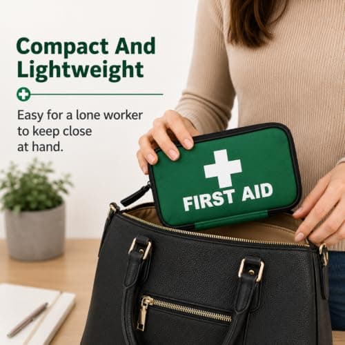 Value Aid HSE Compliant Lone Worker First Aid Kit - 25 Piece Green Bag — view 2