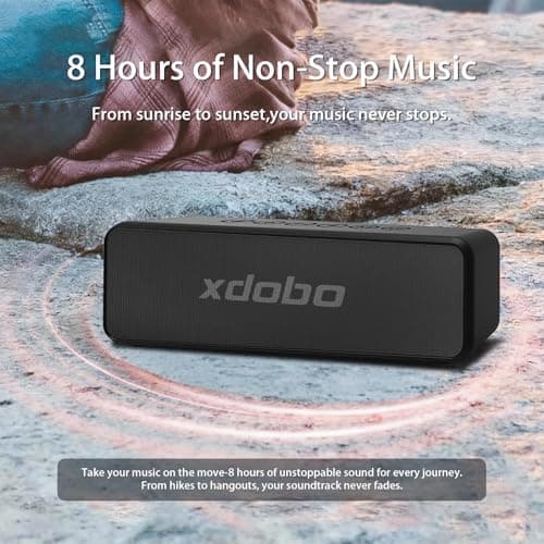 xdobo X5 Bluetooth Speaker, 30W Wireless Portable Speaker, IPX6 Waterproof, TWS Pairing, 8H Playtime, Type-C Charging – Black — view 3