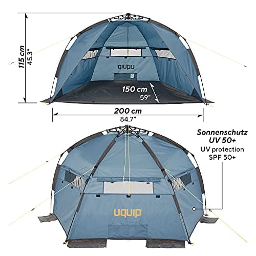 Uquip Speedy XL Beach Tent - Resealable - with Ground Cover - Quick Assembly and Disassembly — view 2