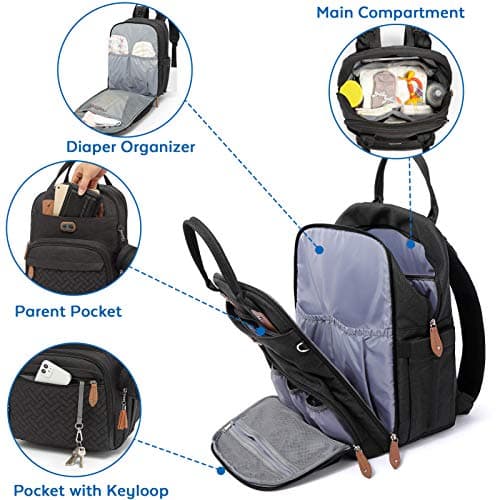 Dikaslon Baby Changing Bags Backpack, Large Baby Bag, 19 Pockets, Outdoors — view 3