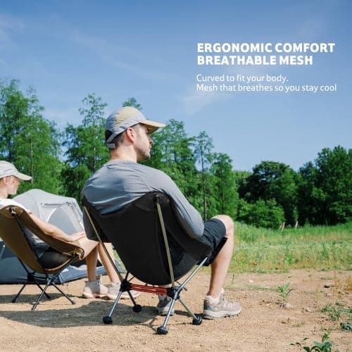 Naturheike YL08 Ultralight Camping Chair, Backpacking Chair with Anti-Sinking Feet, Portable Compact Folding Chair for Hiking Camping Fishing Outdoor — view 5