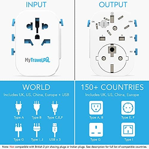 MyTravelPal Pro Worldwide Travel Adapter USB-C | UK Safest Plug Adapter — view 6