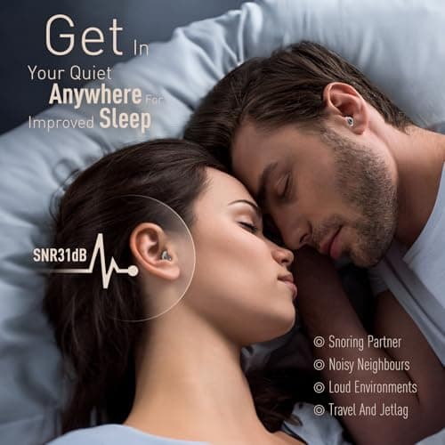 Naiicute Ear Plugs for Sleep, Comfy Reusable Hearing Protection, 2 Pairs — view 5