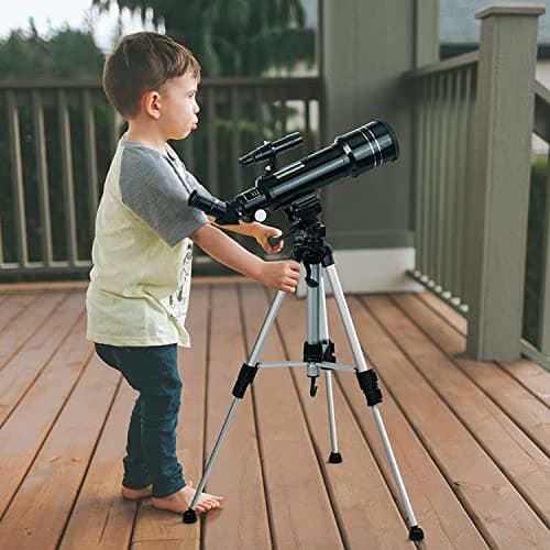 Astronomical Telescope, Pro 400/70 FMC Refractor Telescopes with Adjustable Tripod & & Finder Compass Portable Travel Telescope Perfect Portable Scope for Adult Children Teens — view 6