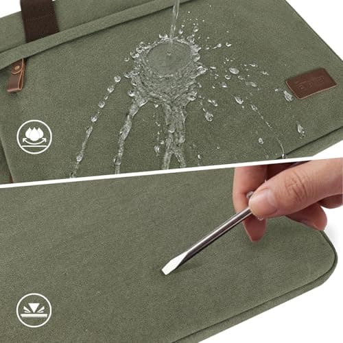 Estarer Laptop Messenger Bag 17-17.3 Inch Mens Satchel Shoulder Bag for Work (Green-slim, 17-17.3 Inch) — view 6