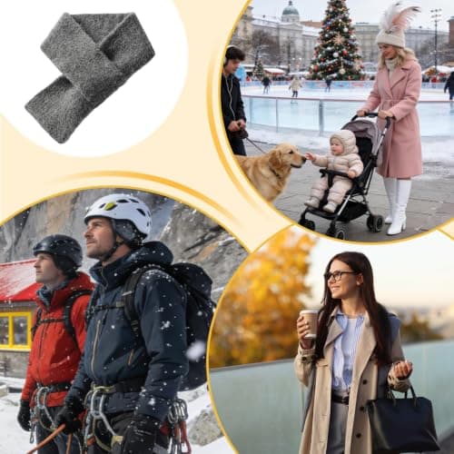 CHAOHAOKE Women's Knitted Winter Neck Gaiter - Warm Scarf for Cold Weather, Autumn, Christmas, Travel & Ski Trips — view 4