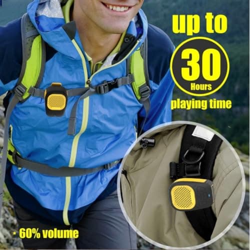 Xuzxinze Wireless Bluetooth Speaker Wearable 3W Output IP56 Waterproof Clip — view 4