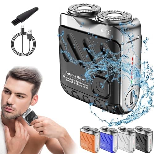 Mini Shavers for Men, Travel Shaver Portable Pocket Design Rotary Razor