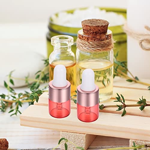Happyyami 20pcs Glass Dropper Bottles 1ml Rose Gold for Essential Oils — view 3