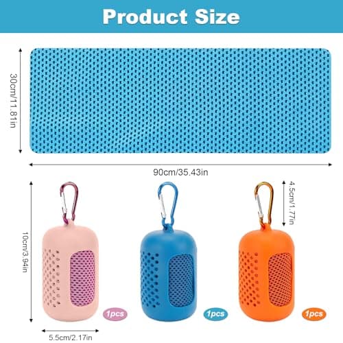 WZHHDM Microfiber Soft Quick Dry Gym Towel, 3pcs Gym Towels, Cooling Towel — view 2