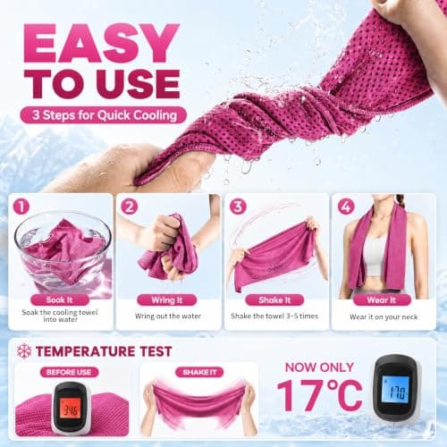 VAKKI Cooling Towels, 2 Pack (40"X12")-100 * 30cm — view 3