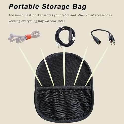 Headphone Bag for Travel Carrying, Lightweight Headset Storage Case — view 4