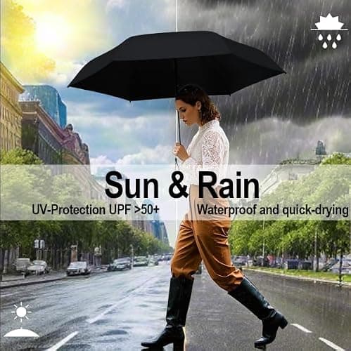Copulan Mini Travel Umbrella, UPF 50+ Compact Fits in Purse — view 5