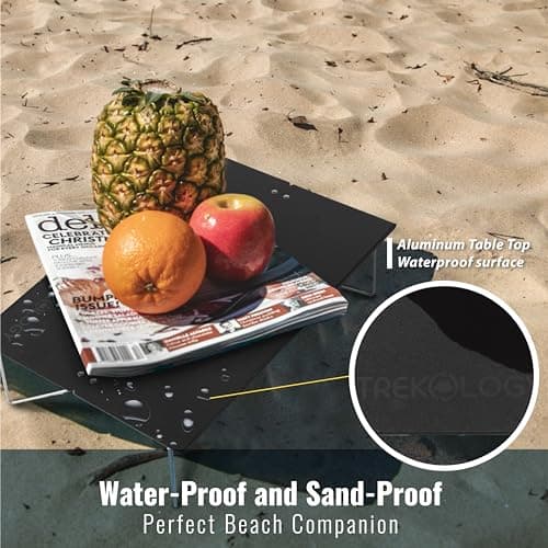 TREKOLOGY TALU Mini Camping Table – Compact, Portable, Folding Camp Table for Hiking, Backpacking, Beach, and Outdoor Use (Black) — view 6