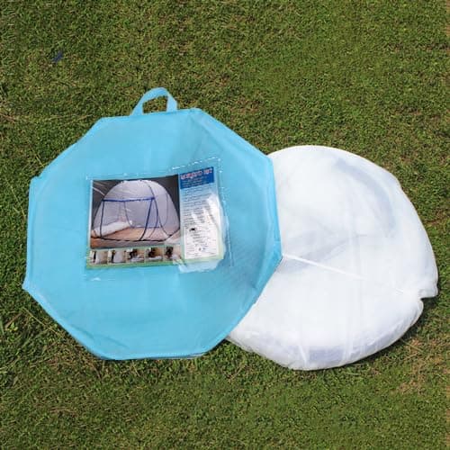 GLKEBY Pop Up Mosquito Net for Double Bed, 180 * 200 * 150cm Large Portable Tent Travel Double Door Zipper Bed Net, Easy Installation,Fine mesh,for Bedroom Outdoor Camping,No Hooks Easy operation — view 6