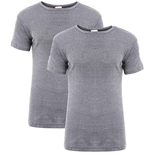Heatwave® Pack of 2 Men's Thermal T Shirt, Warm Underwear Baselayer, S M L XL XXL Thermals (Grey, M) — view 3