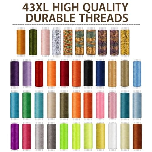 HOUSEEIGHT Professional Sewing Kit - Over 200 Pcs Premium Needle and Thread Kit Includes 43 Strong Threads,30 XL Needles, Sewing Kits for Adults UK for Emergency & Home Mini Sewing Kit for Beginners… — view 3