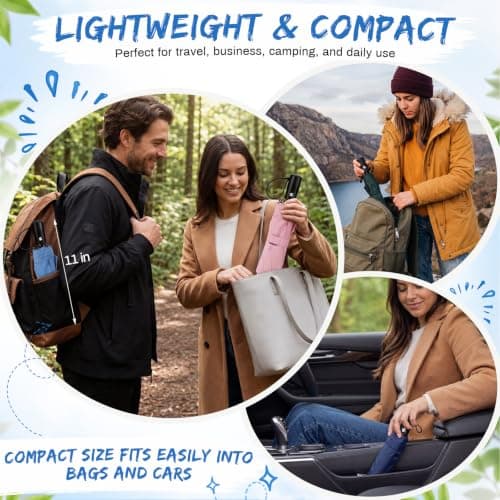 Jexine 20 Pack Compact Umbrellas Bulk, Automatic Open Close Travel Umbrellas for Rain, Windproof Portable Folding Umbrella for Men Women, Small Collapsible Umbrella for Travel Office Wedding — view 6