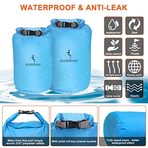 ioutdoor Boat Dry Bags 2L/5L/10L/20L/40L/70L Waterproof Dry Sack (Blue 20L) — view 2