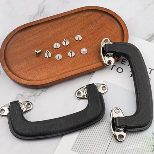 2 Set Guitar Case Handle Luggage Handles Replacement - Carry Luggage Handle for Guitar Suitcase Handle Replacement, Toolbox, Trunk Repair Parts Storage Box Replacement Installation Suitcase Handle — view 4