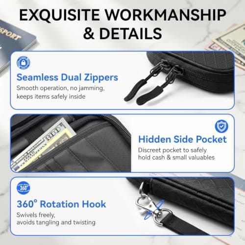 Looxmeer Family Passport Holder, RFID Blocking Waterproof Travel Wallet — view 4