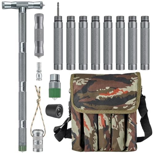 GREENSAPPIRE Foldable 8-Section Aluminum Alloy Trekking Poles with Canvas Storage Bag, Lightweight Durable Walking Sticks for Hiking, Backpacking, Camping & Outdoor Adventures