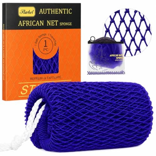 Starhot African Net Sponge with Knots, 1 Pack, Back Scrubber, 30 Colours