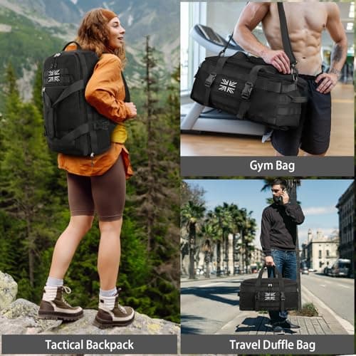 ETRONIK Gym Bag Mens Women, Tactical Duffle Bag with Shoe Compartment — view 6