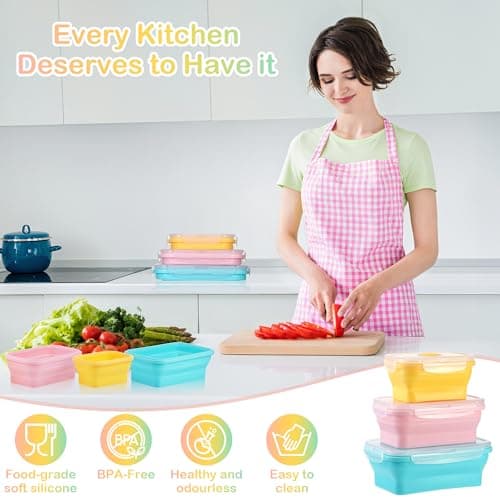 Zourglow 3Pcs Silicone Collapsible Camping Bowl, 350 + 550 + 800 ml — view 6
